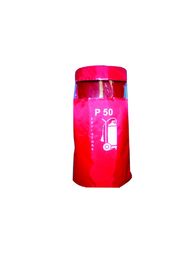 Polyester Güvenlik Koruma Ürünleri Silindirik Yangın Söndürücü Kapak Kırmızı Renk