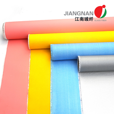Yangın Önleme İçin Tek Taraflı Gümüş Silikon Kaplı Fiberglas Kumaş